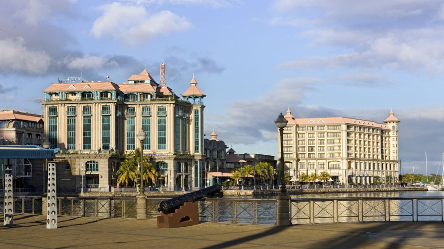 The Caudan Waterfront complex in Port Louis