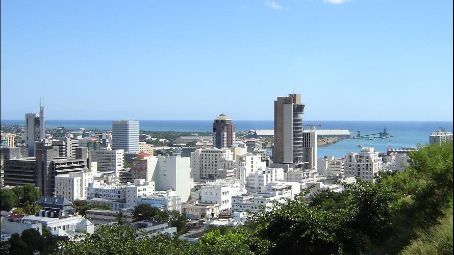 Port Louis skyline and harbour